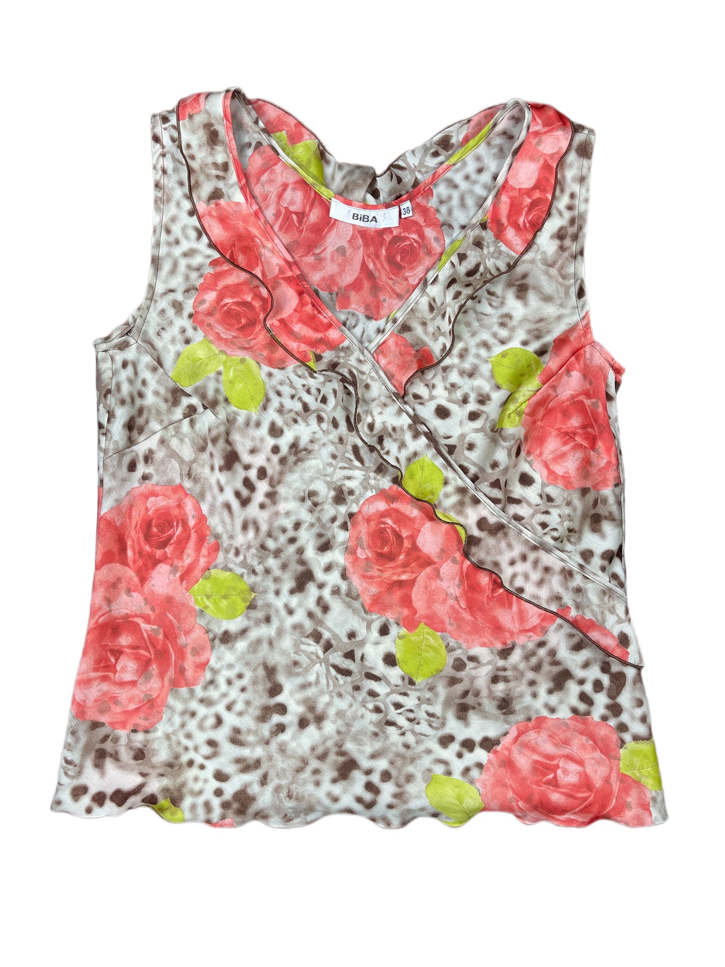 Vintage Biba Sleeveless Top Beige - M