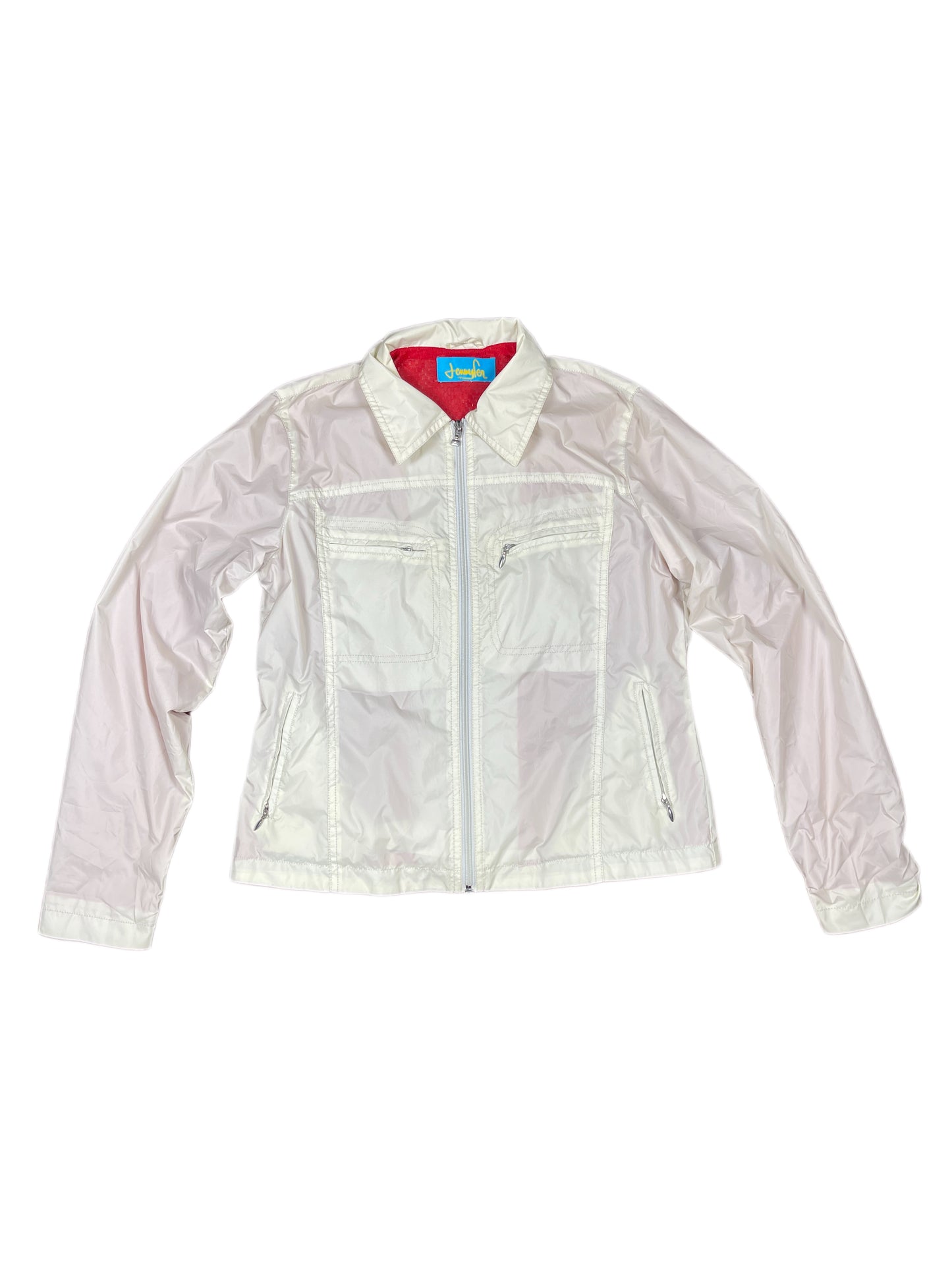 Y2k Jennyfer Jacket White Red - L