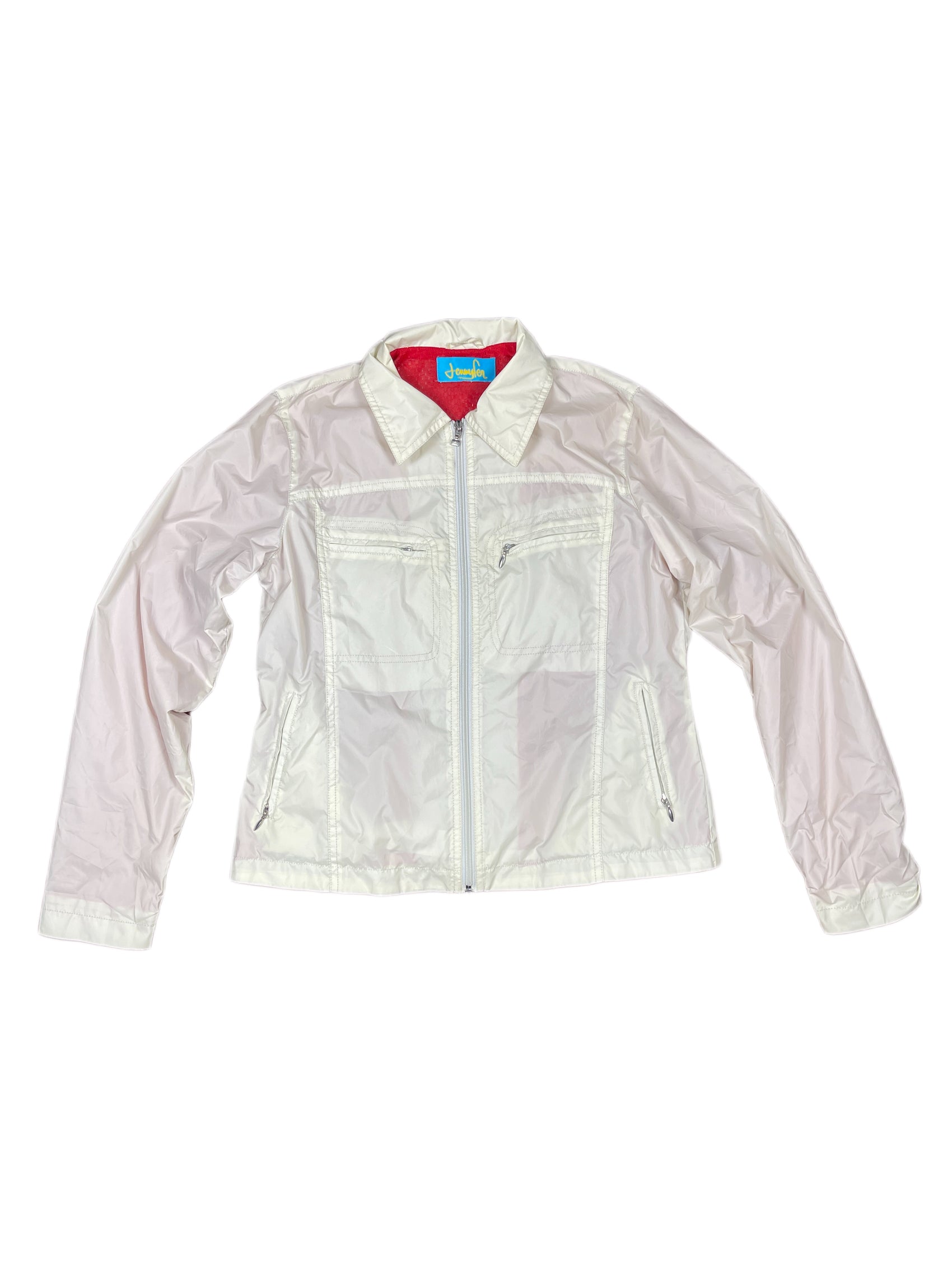 Y2k Jennyfer Jacket White Red - L