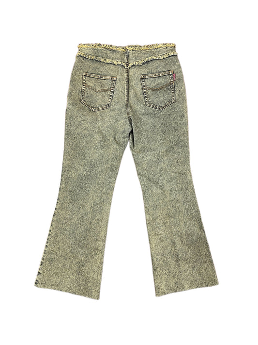 Vintage Flared Denim Pants Grayish - M