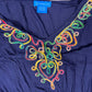 Tridagna Poncho Long Sleeve Top Navy - L