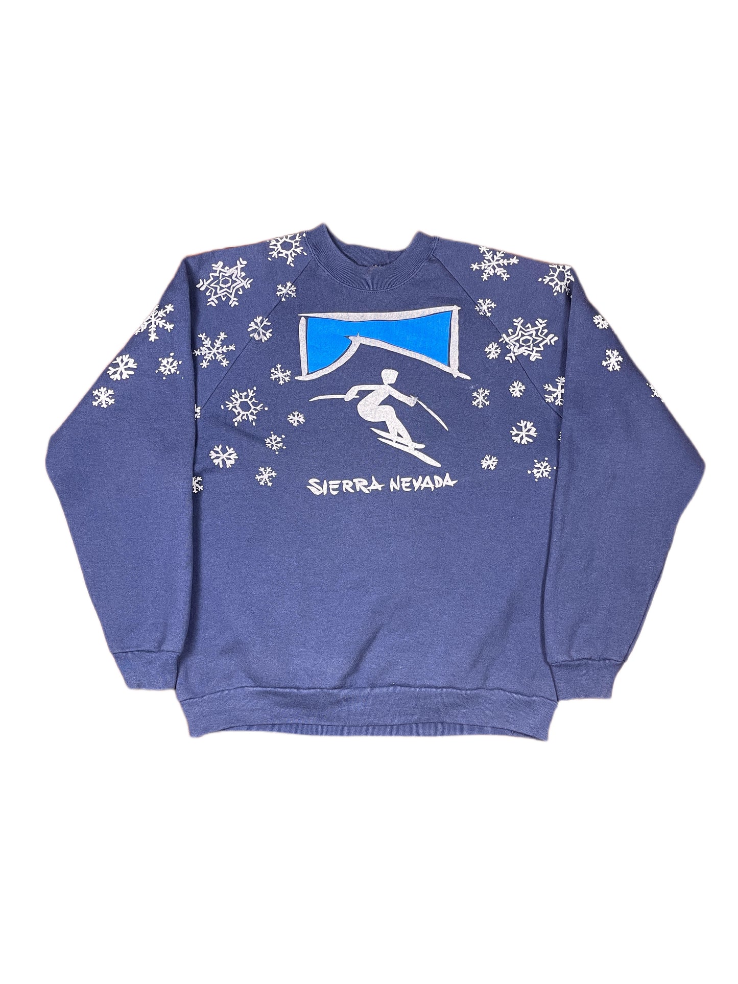 Vintage Screen Stars Sierra Nevada Skiing Sweatshirt Navy - L