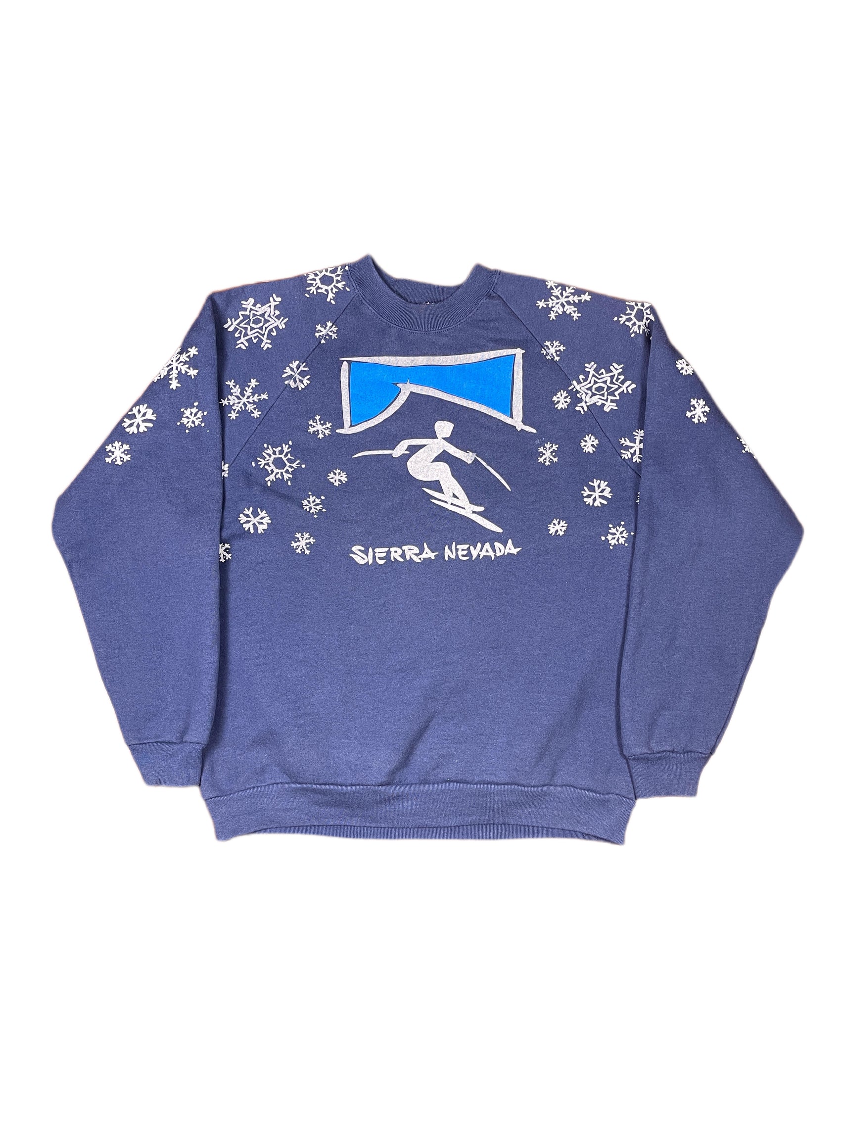 Vintage Screen Stars Sierra Nevada Skiing Sweatshirt Navy - L