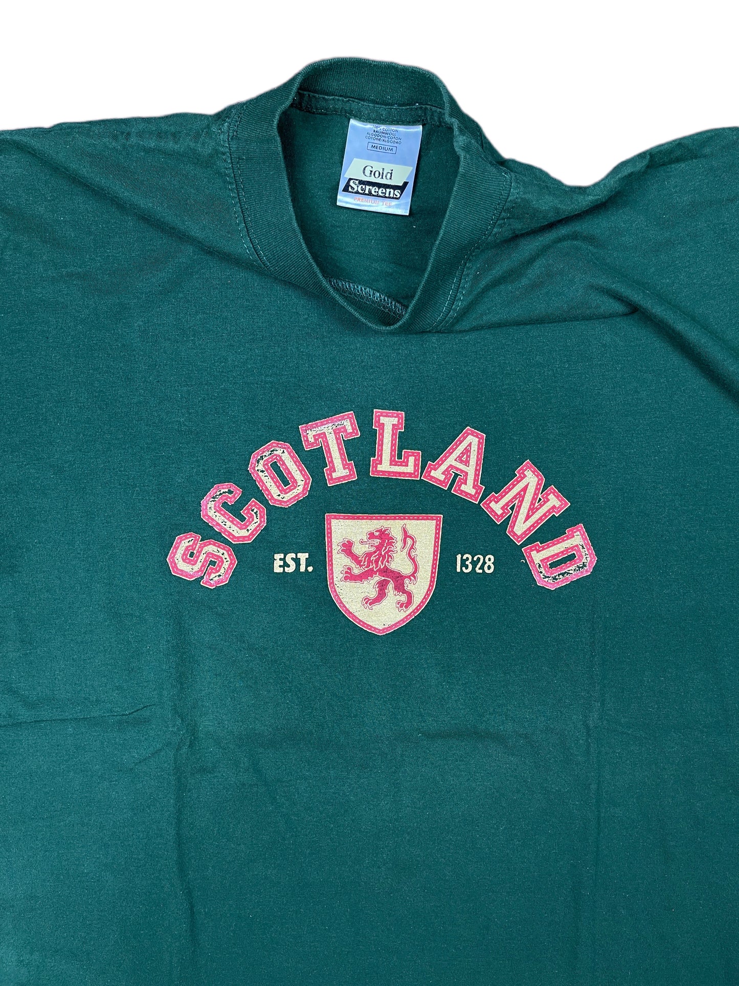 Vintage Scotland T-Shirt Green 90s - M