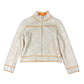 Y2k Roxy Fluffy Jacket Beige Orange - S
