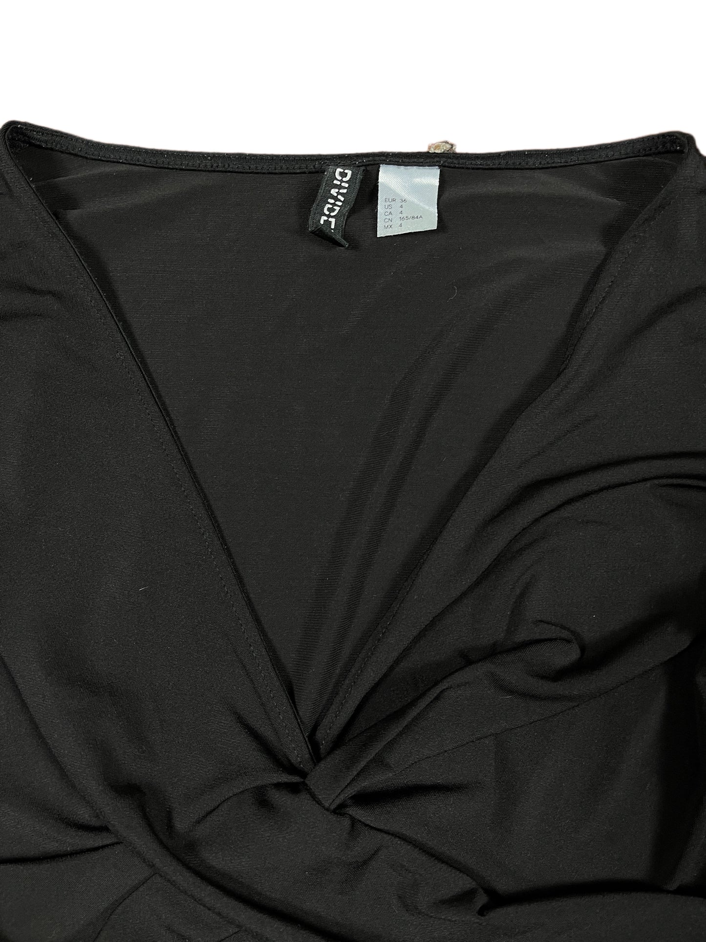 Y2k Divided H&M Long Sleeve Dress Black - S