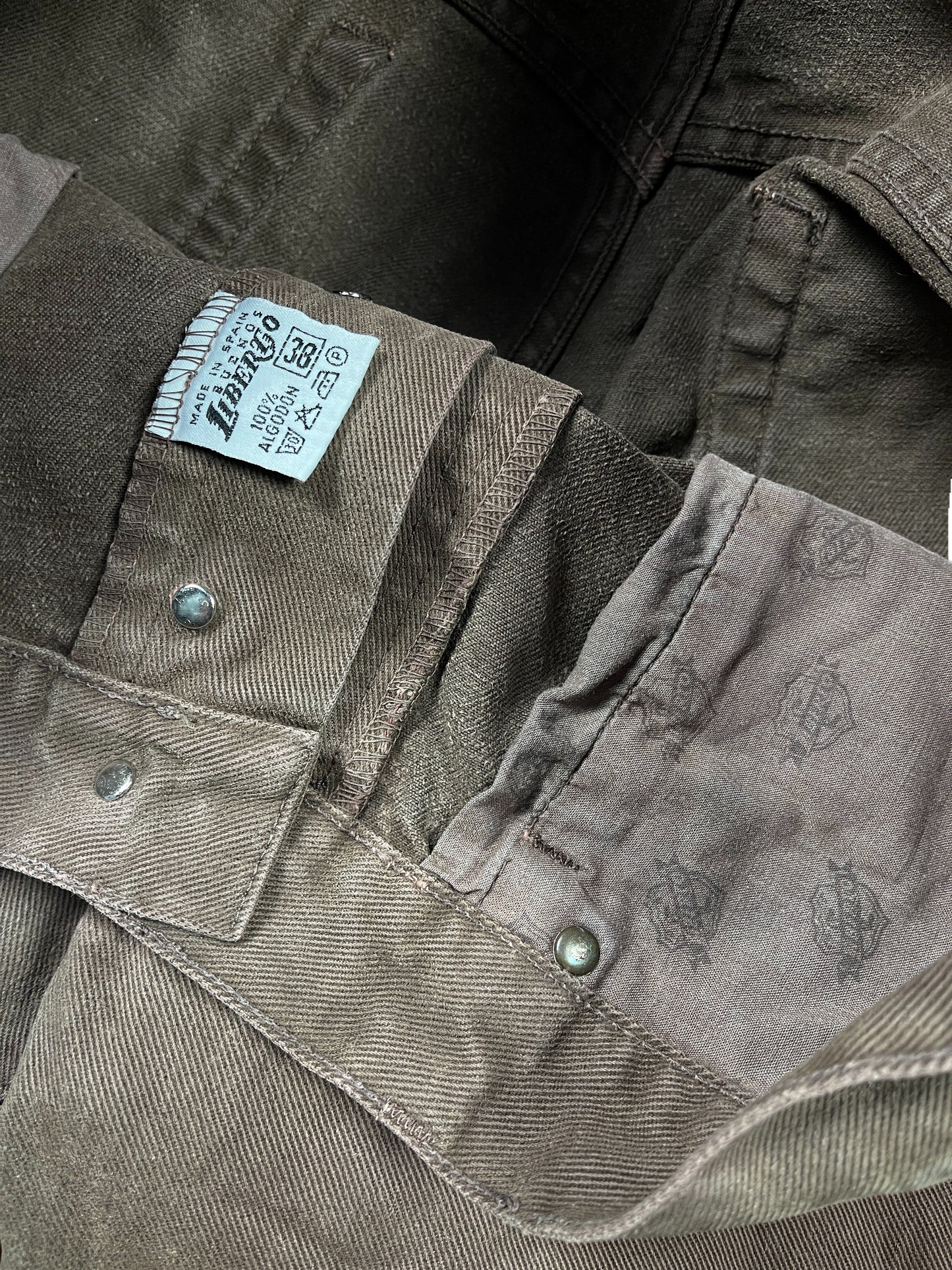 Vintage Liberto Denim Pants Brown - M