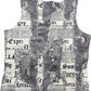 Y2K Sleeveless Top Gray Synthetic L