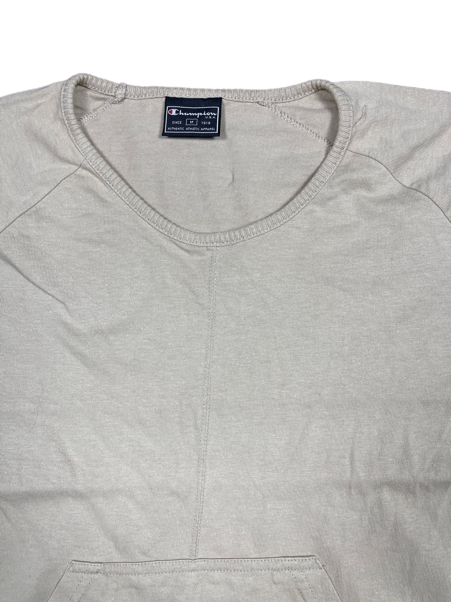 Vintage Champion Short Sleeve Top Beige M