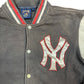 New York Yankees Varsity Jacket Gray White - L