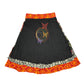 Desigual Skirt Black Orange Multicolor - S
