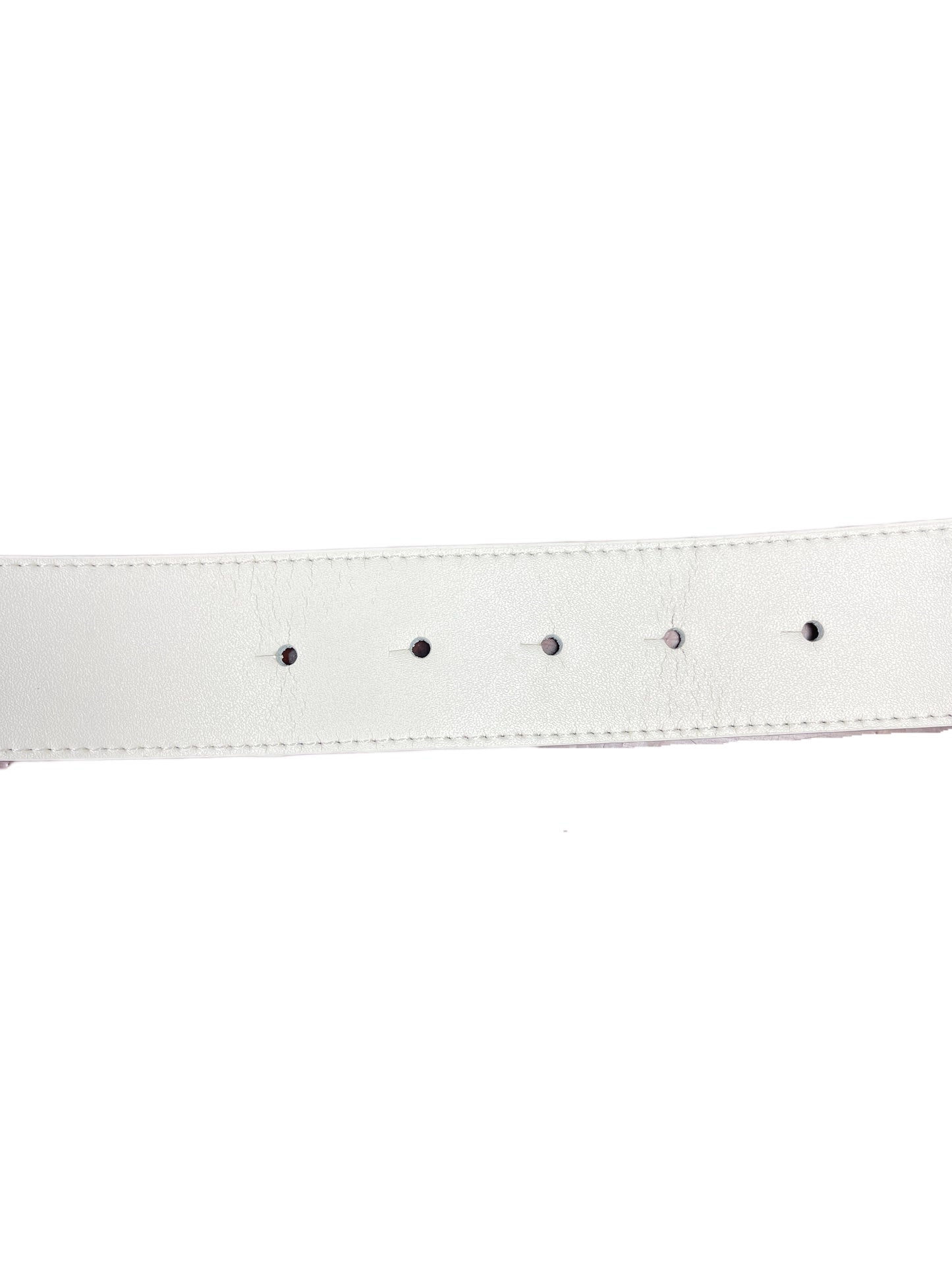 Y2k Playboy Leather Plug Belt White 2004