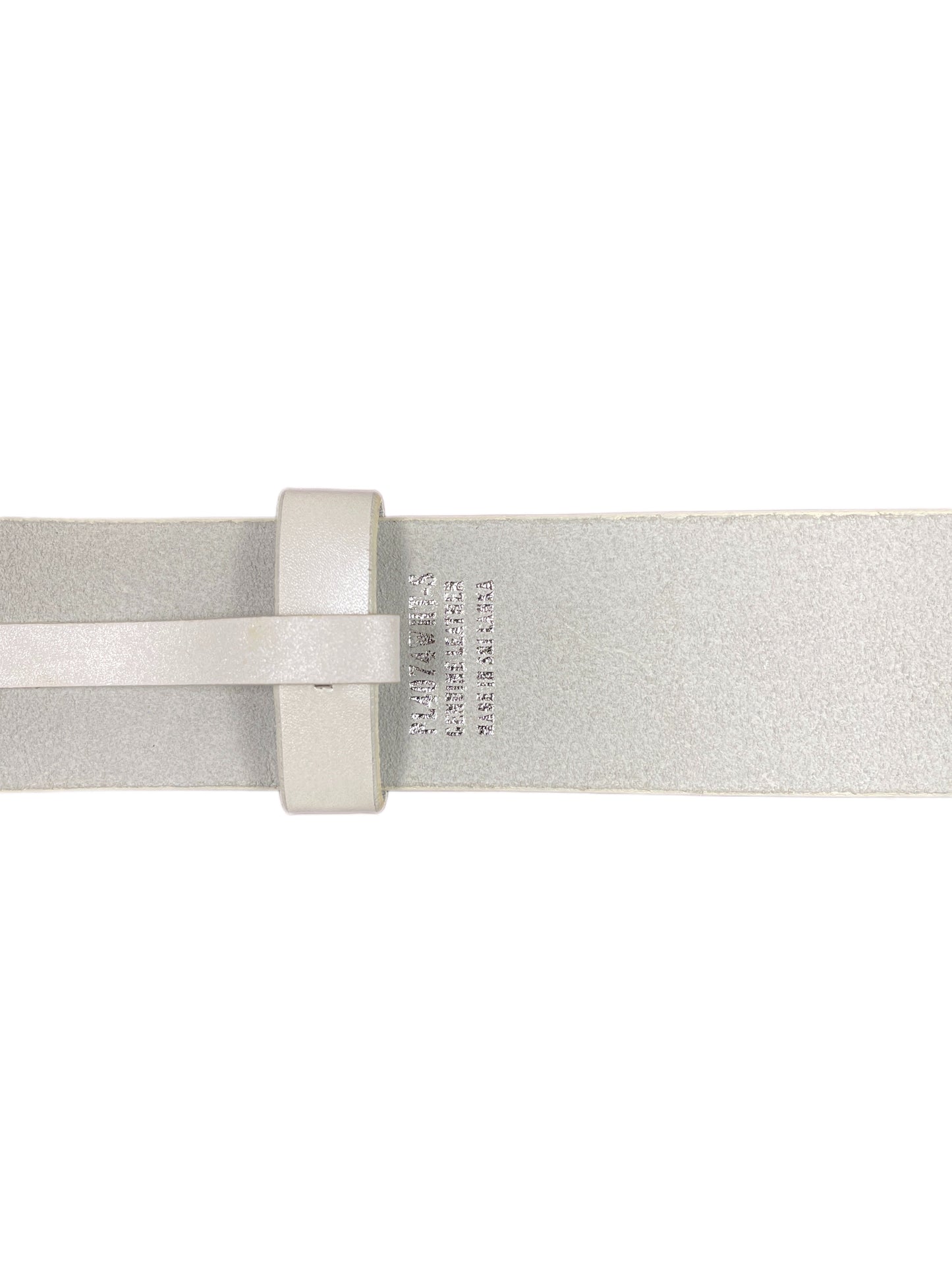 Y2k Playboy Leather Belt Perlmut White 2004