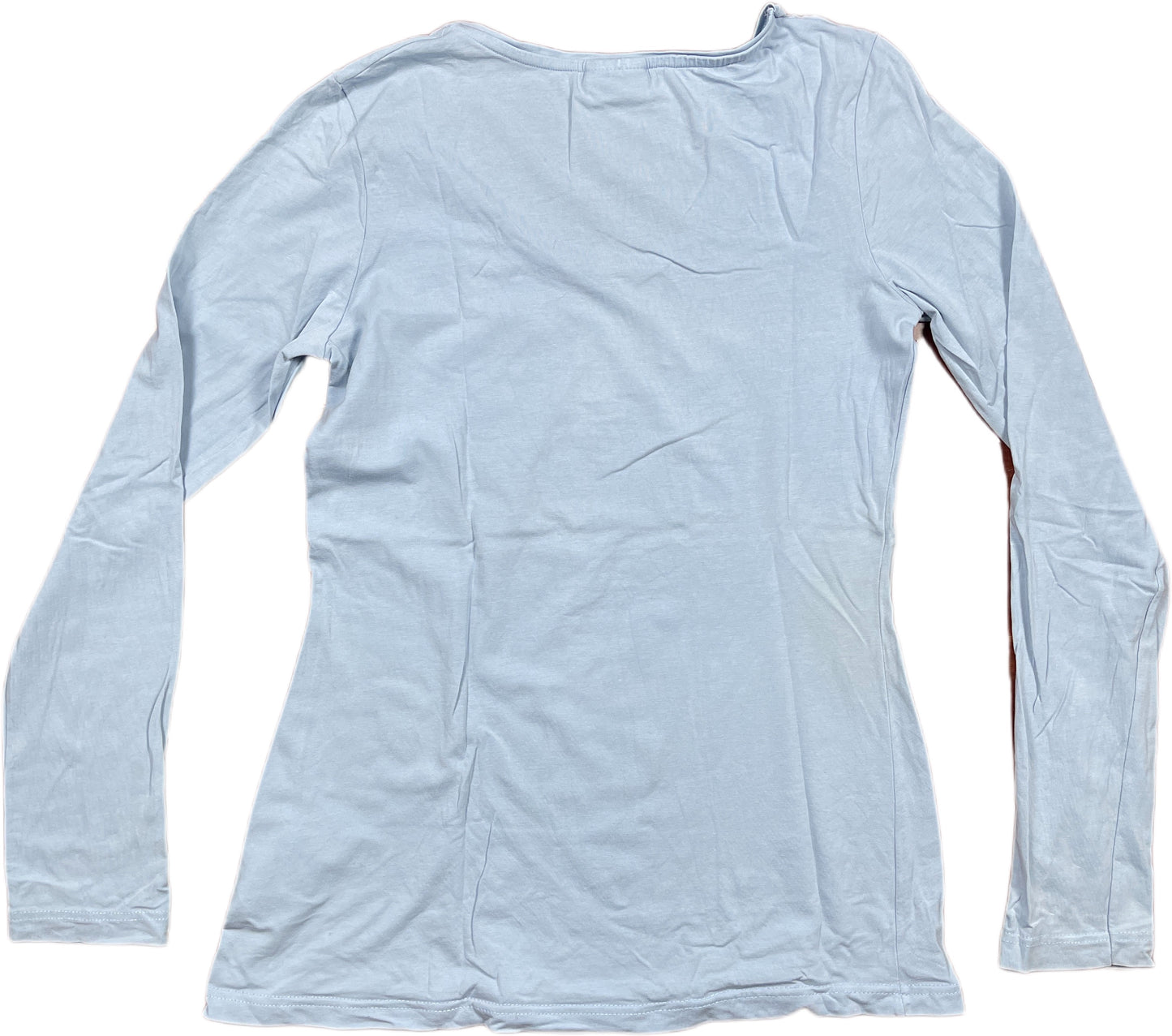 Street One Long Sleeve Top Baby Blue Cotton Blend