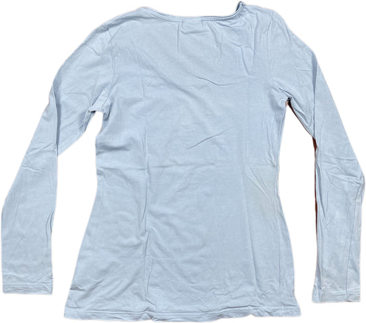 Street One Long Sleeve Top Baby Blue Cotton Blend