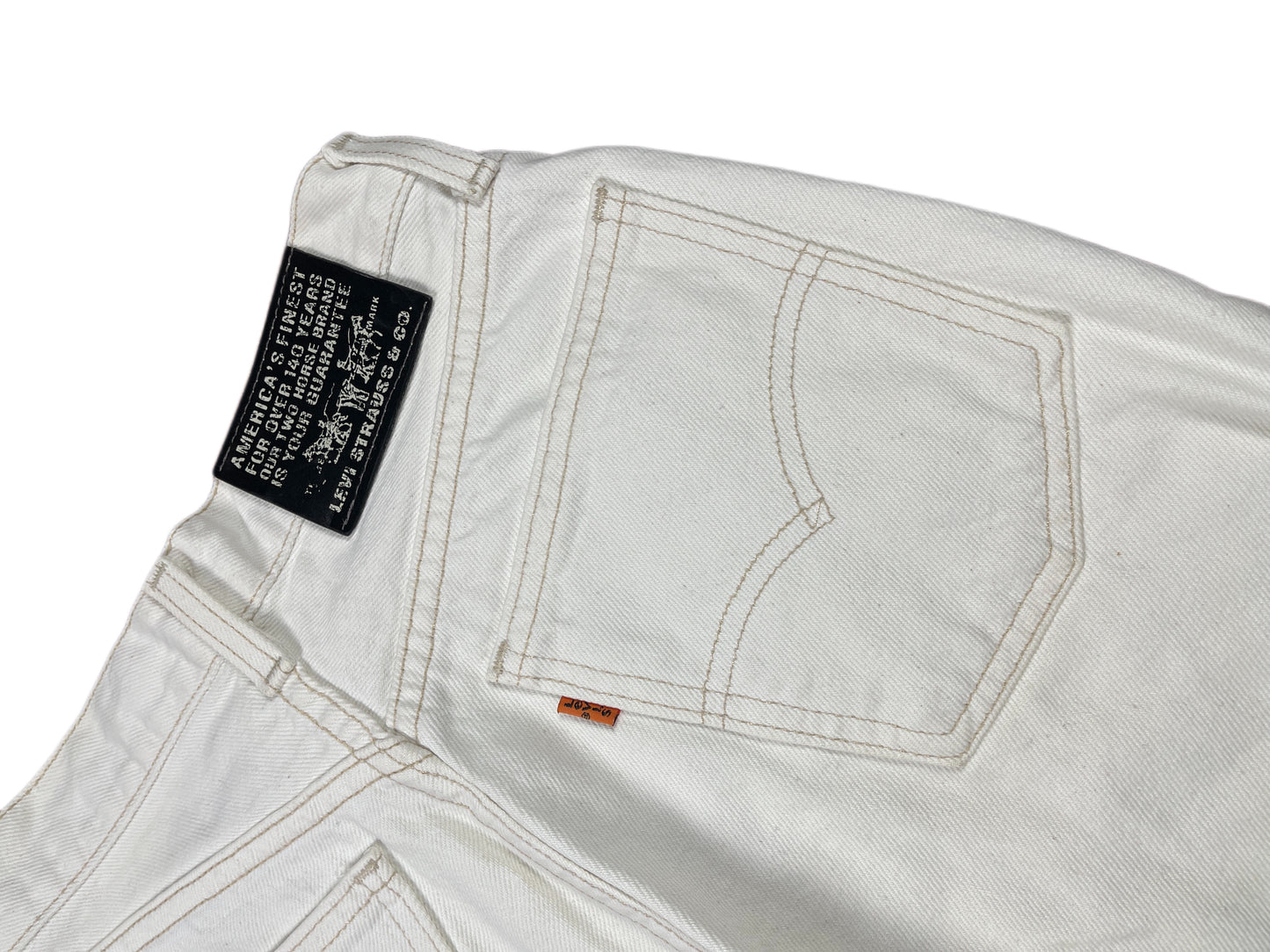 Vintage Levi's High Waist Denim Pants White - M