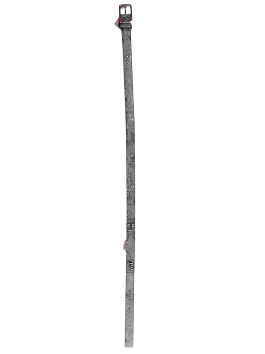 Y2k Playboy Belt Black Gray 2004