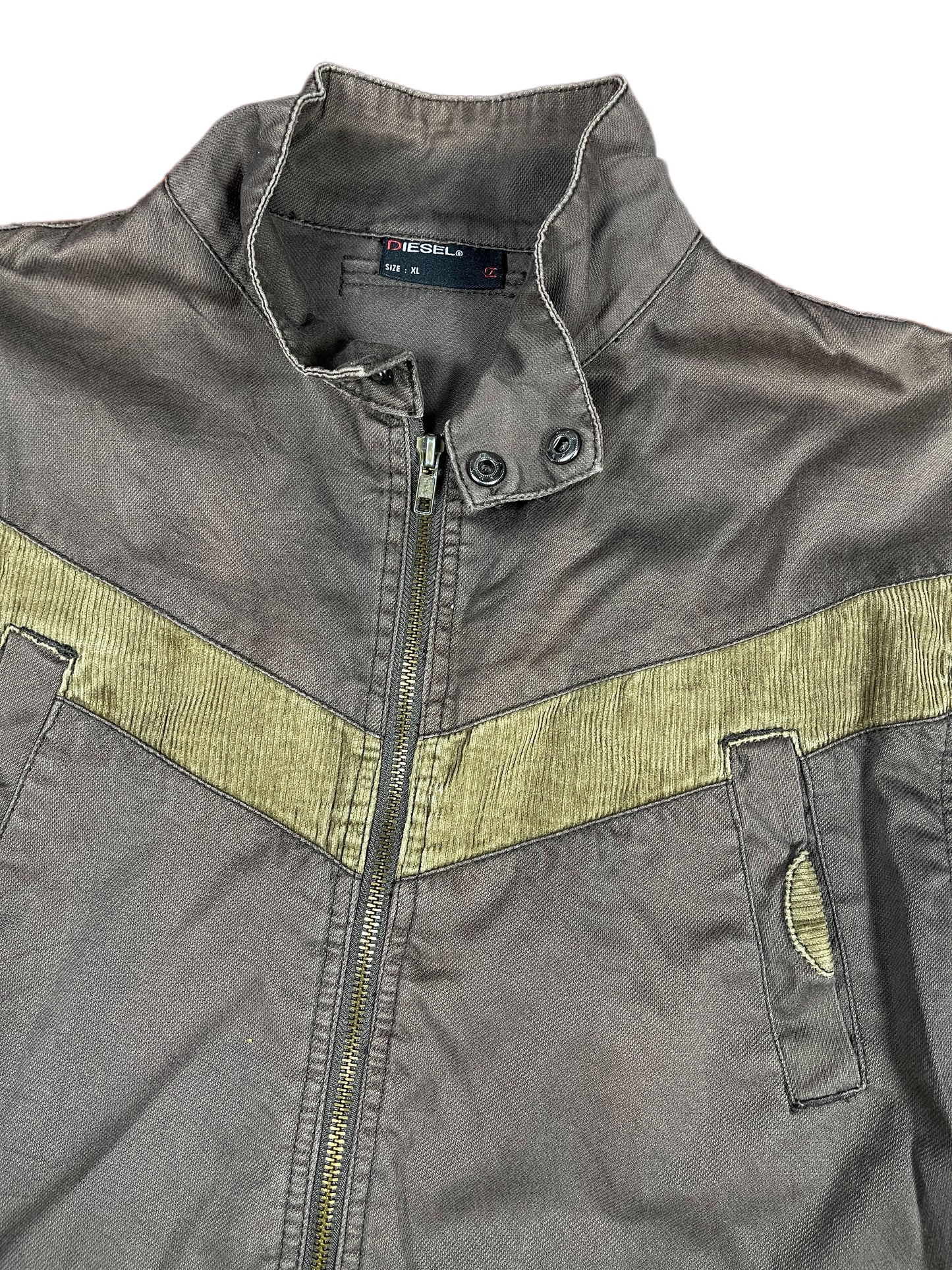 Y2k Diesel Jacket Corduroy Elements Brown - XL
