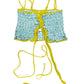 Knitted Sleeveless Top Blue Green XS