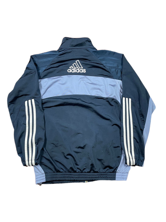 Y2k Adidas 2007 Sport Jacket Gray Navy - M/L