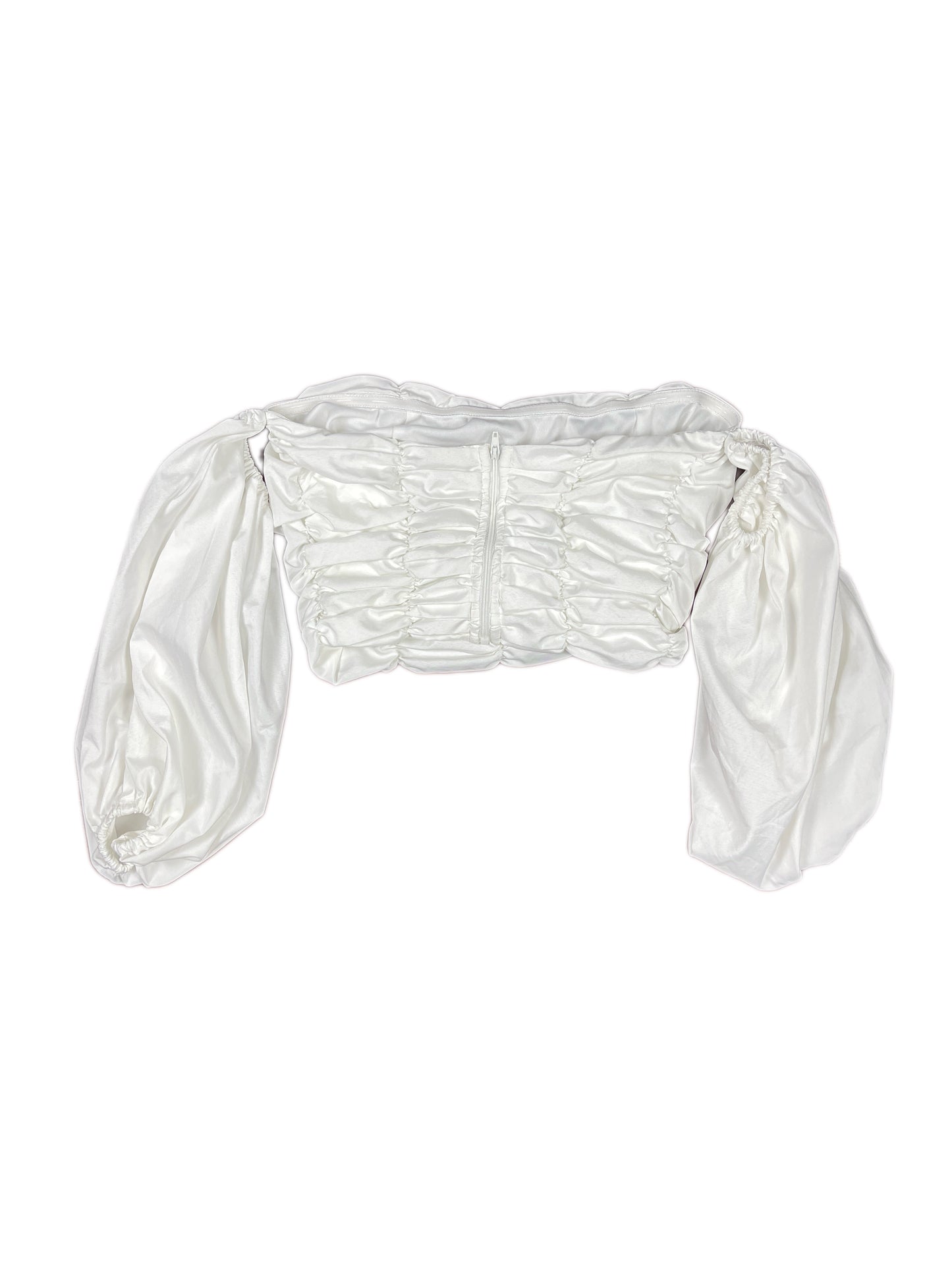 Y2k Boohoo Long Sleeve Top White - XS