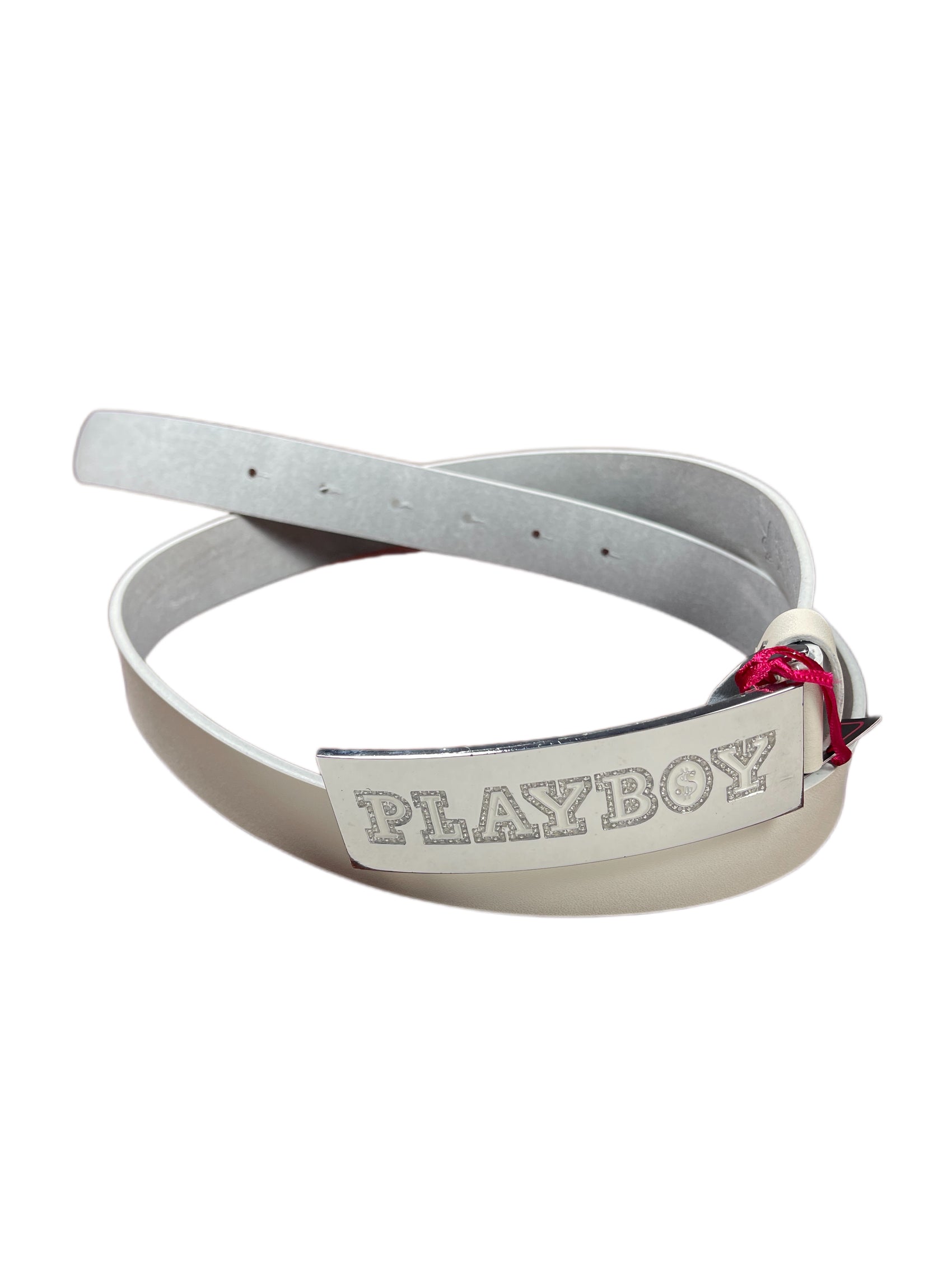 Y2k Playboy Leather Plug Belt White 2004