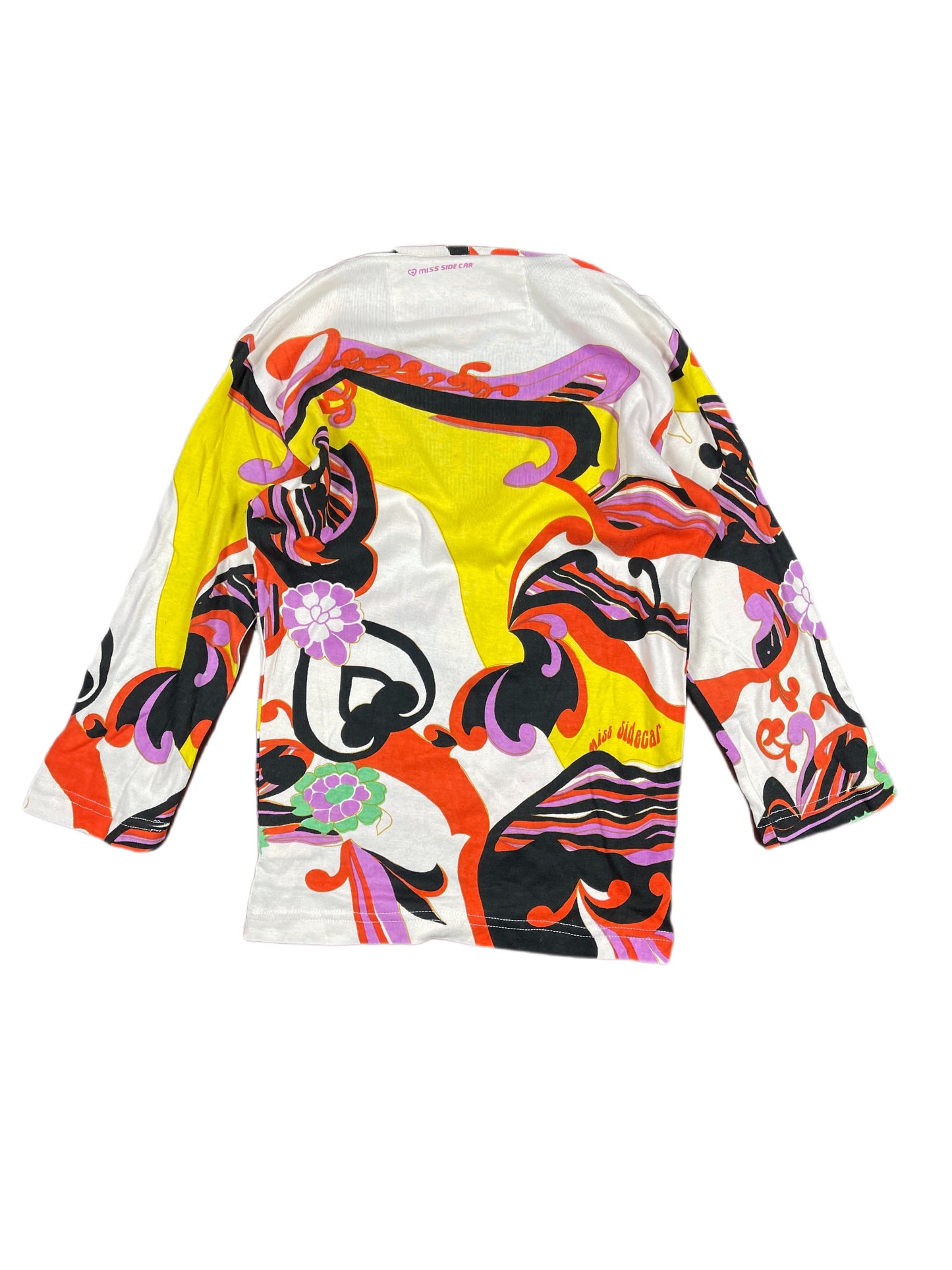Y2k Miss Side Car Long Sleeve Top Multicolor - S