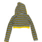 Y2k Long Sleeve Top with Hood Yellow Black - L