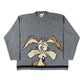 Vintage Looney Tunes 2003 Wile E. Coyote Knitted Sweatshirt Gray - L