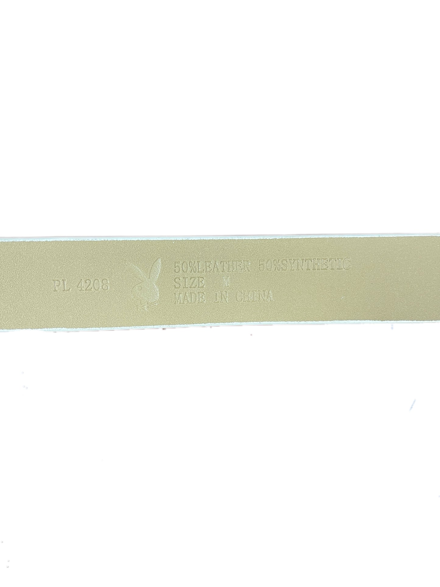 Y2k Playboy Plug Belt White 2004