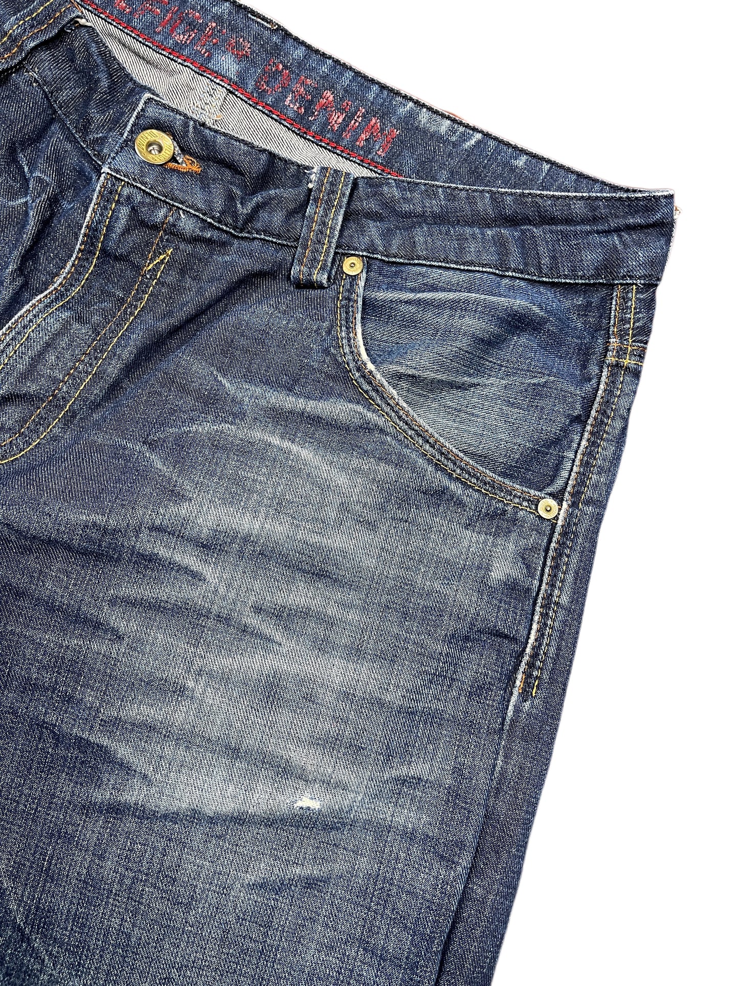 Y2k Tommy Hilfiger Bootcut Denim Pants Blue - L