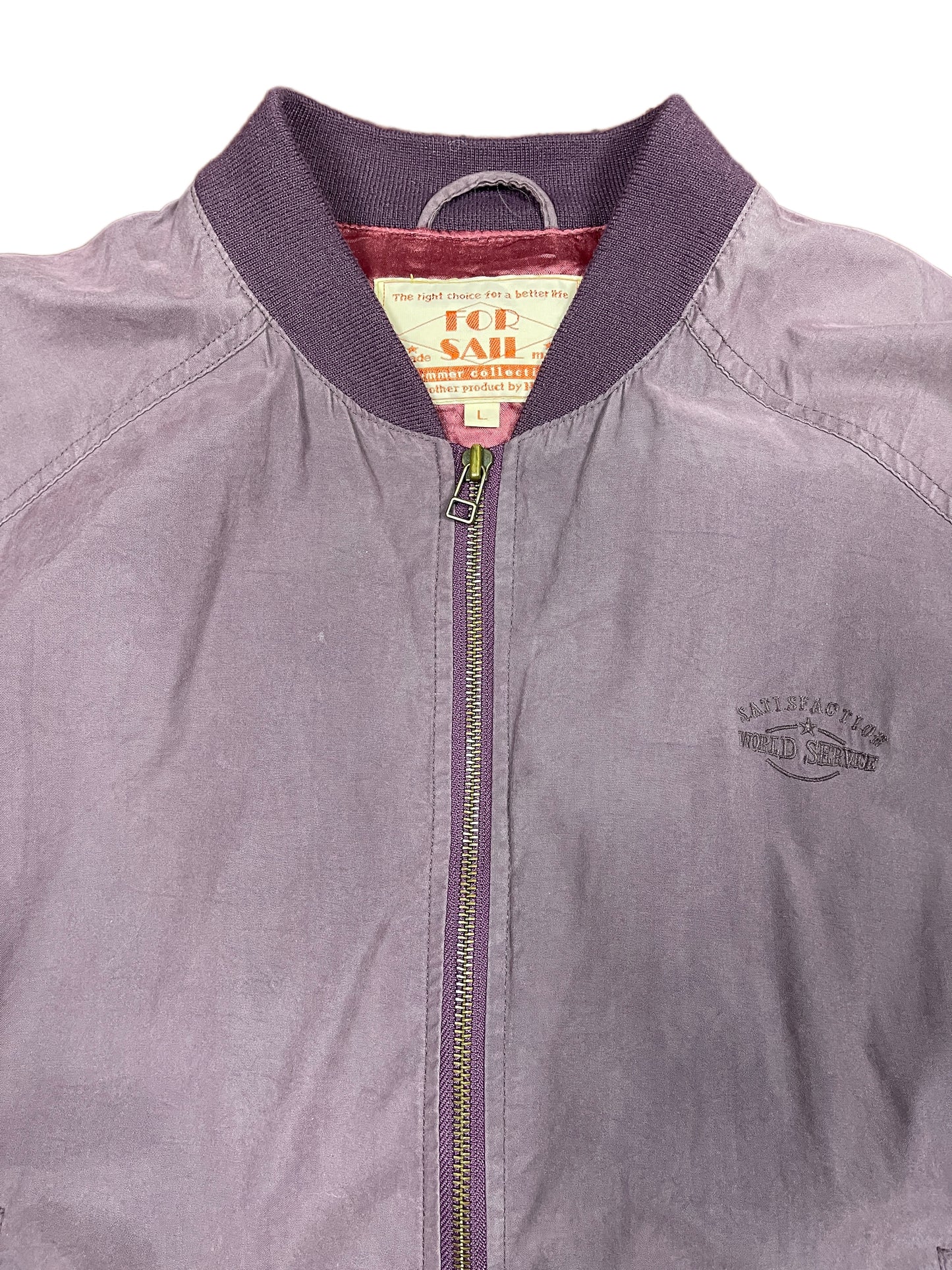 Vintage For Sail Cloth Jacket Wine Red - L