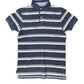 Tommy Hilfiger Polo Shirt Striped Navy White - XS