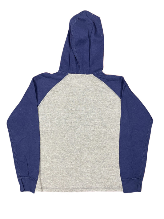 Y2k Polo Ralph Lauren Hoodie Sweatshirt Gray Blue - XS