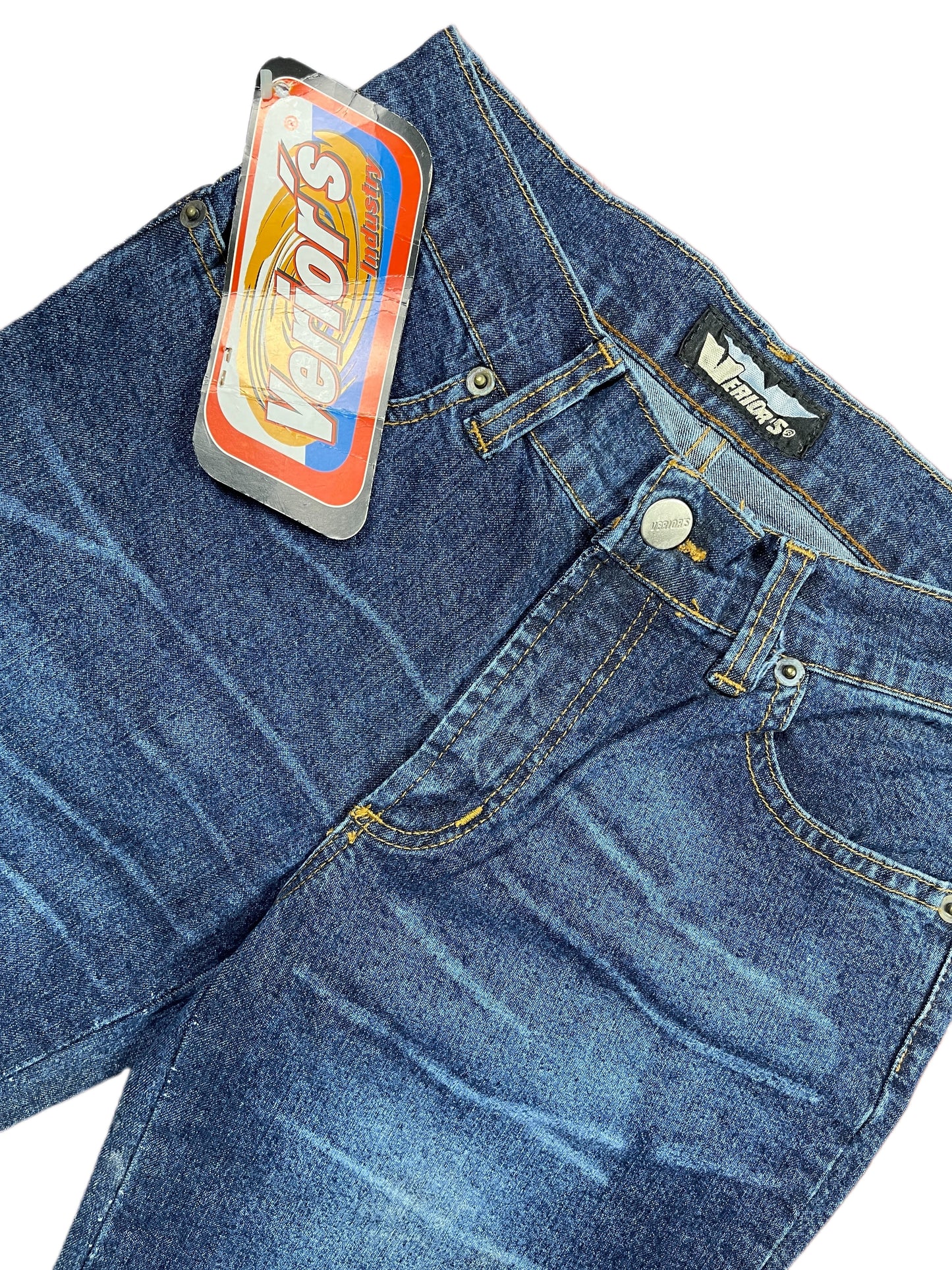 Y2k Verior's Low Waist Flared Denim Pants Blue - S