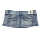 Y2k Blanco Low Waist Mini Denim Skirt Blue - L