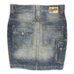Y2k Sicko Nineteen Lo Waist Denim Skirt Blue - S
