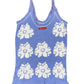 Y2k Replay Sleeveless Top Flower Blue White - XS/S