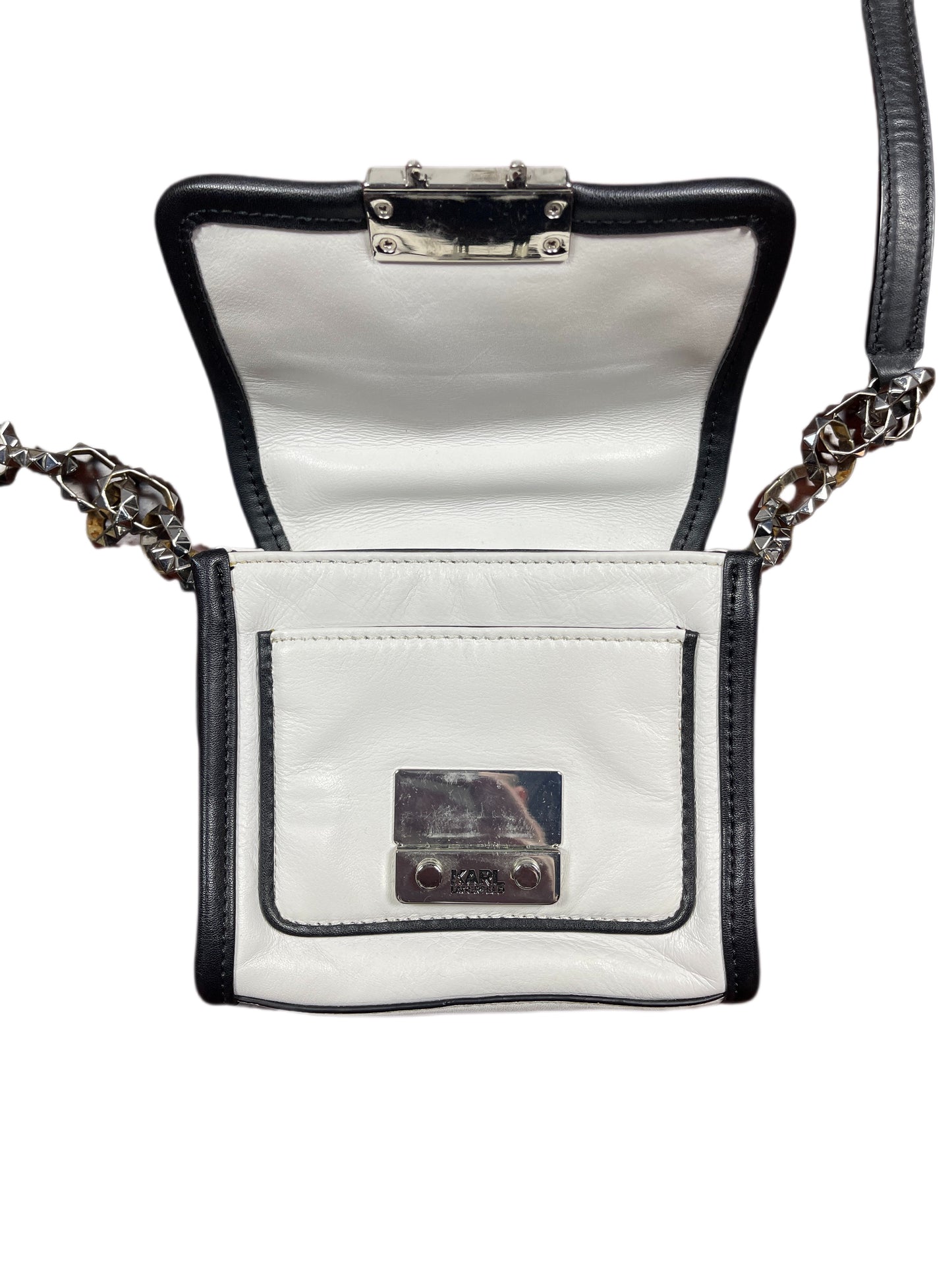 Karl Lagerfeld Shoulder Bag White Black