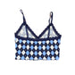 Y2k Divided Sleeveless Top Blue - M
