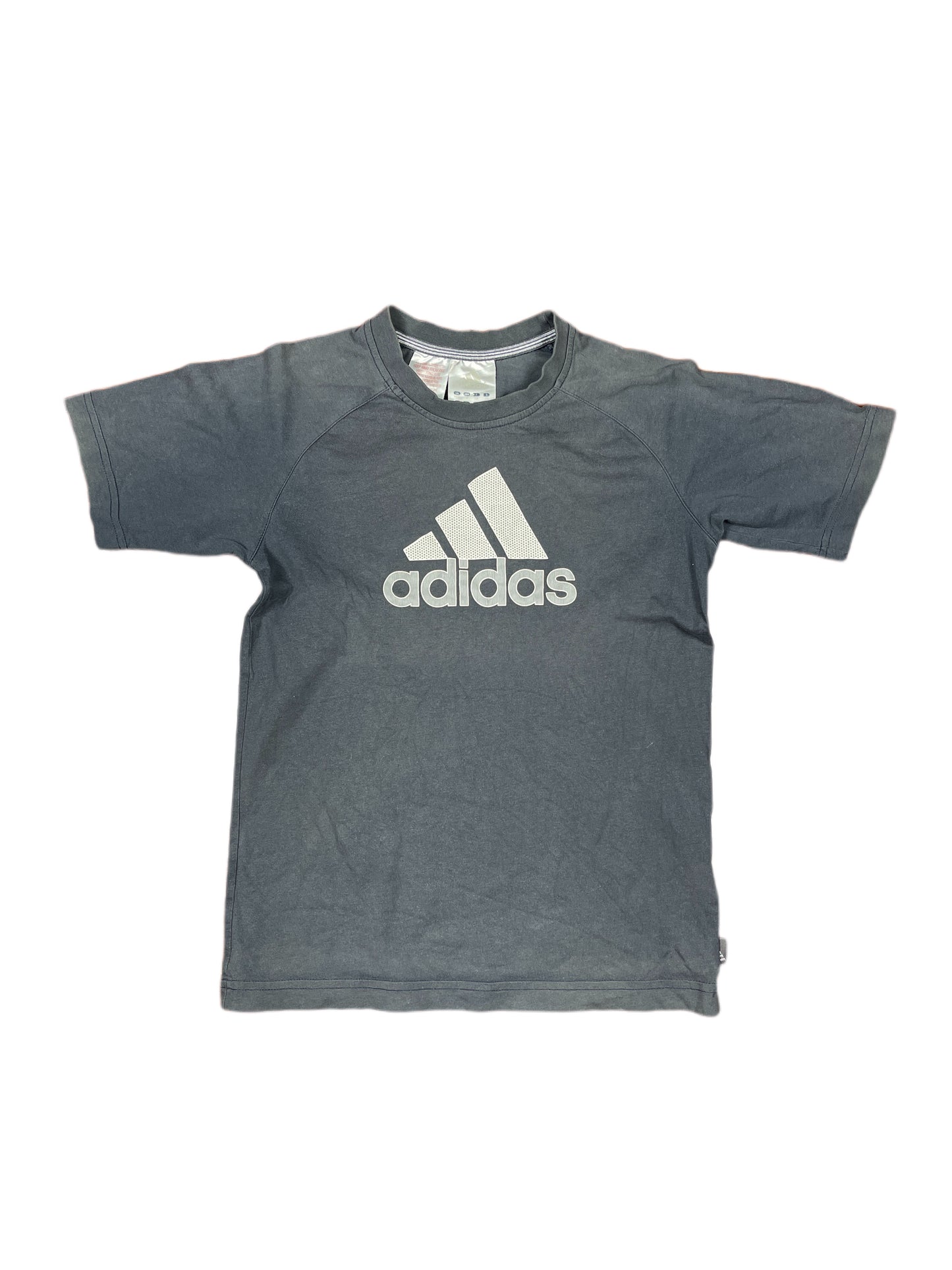 Y2k Adidas Short Sleeve Top Gray - XS/S