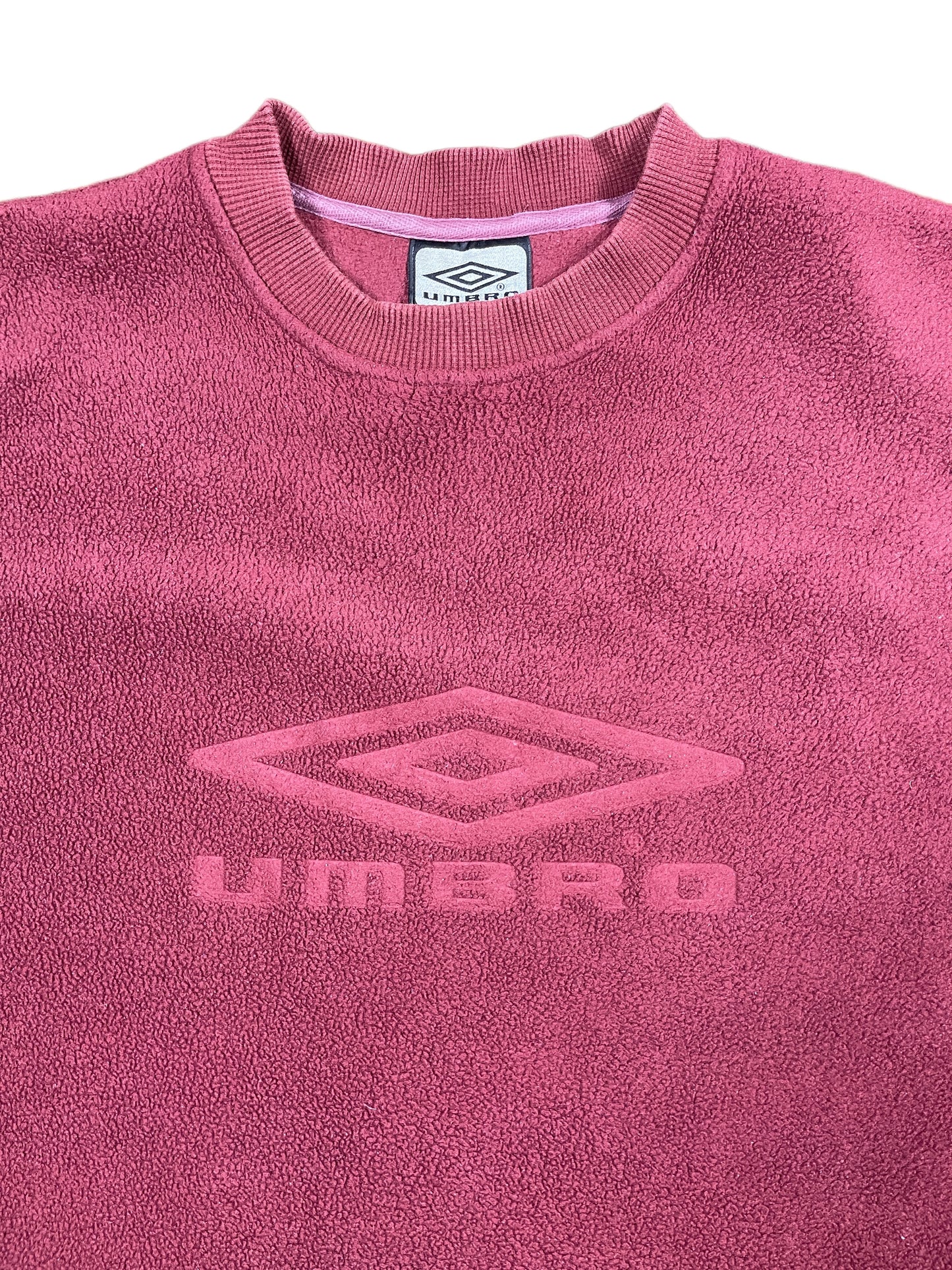 Vintage Umbro Fleece Sweatshirt Bordeaux - XXL