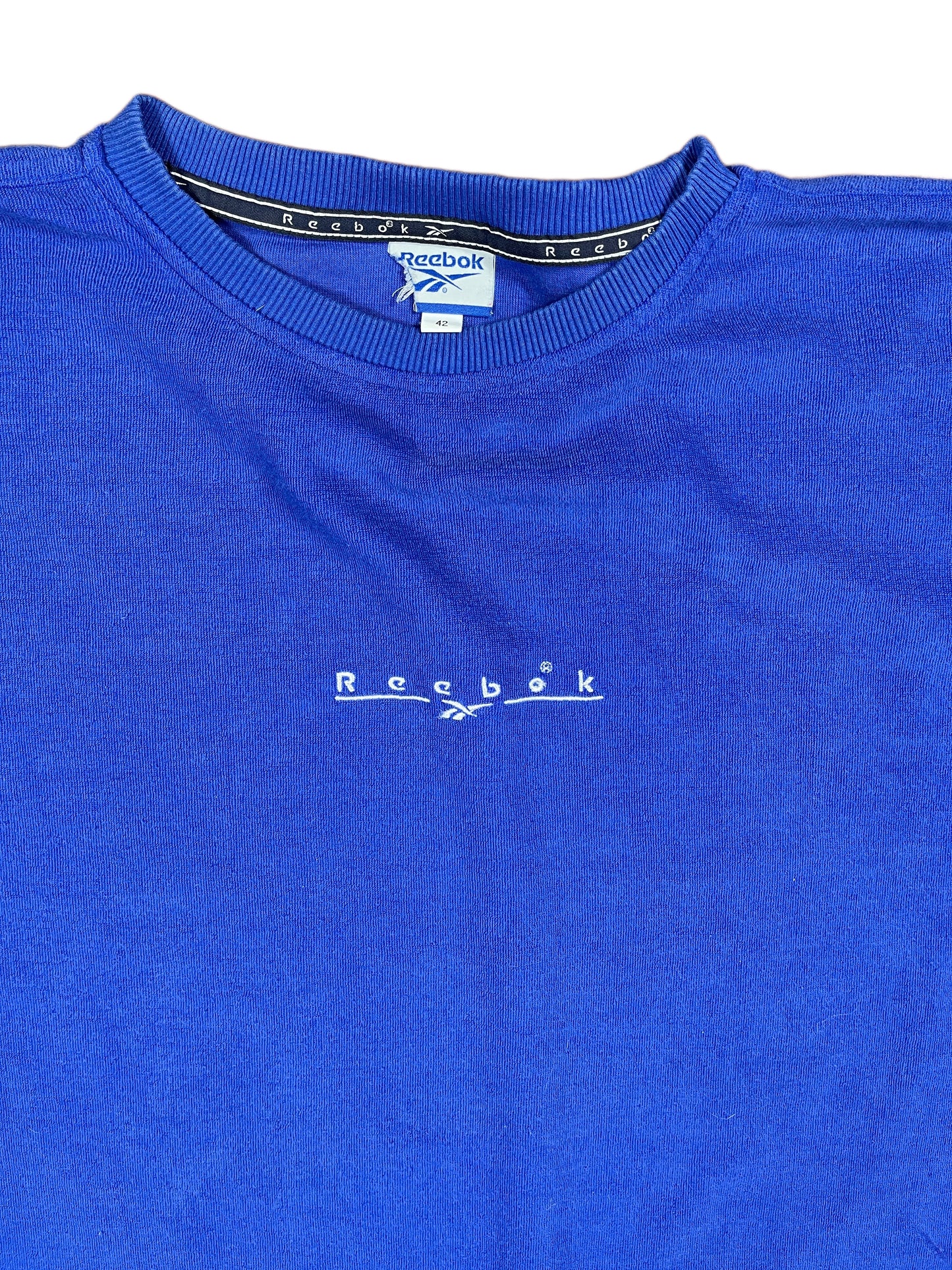 Vintage Reebok Sweatshirt Blue - XL