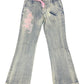 Y2k Moda Europa Denim Pants Blue Pink - XS