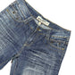 Y2k Miss Chic Low Waist Bootcut Denim Pants Blue - M