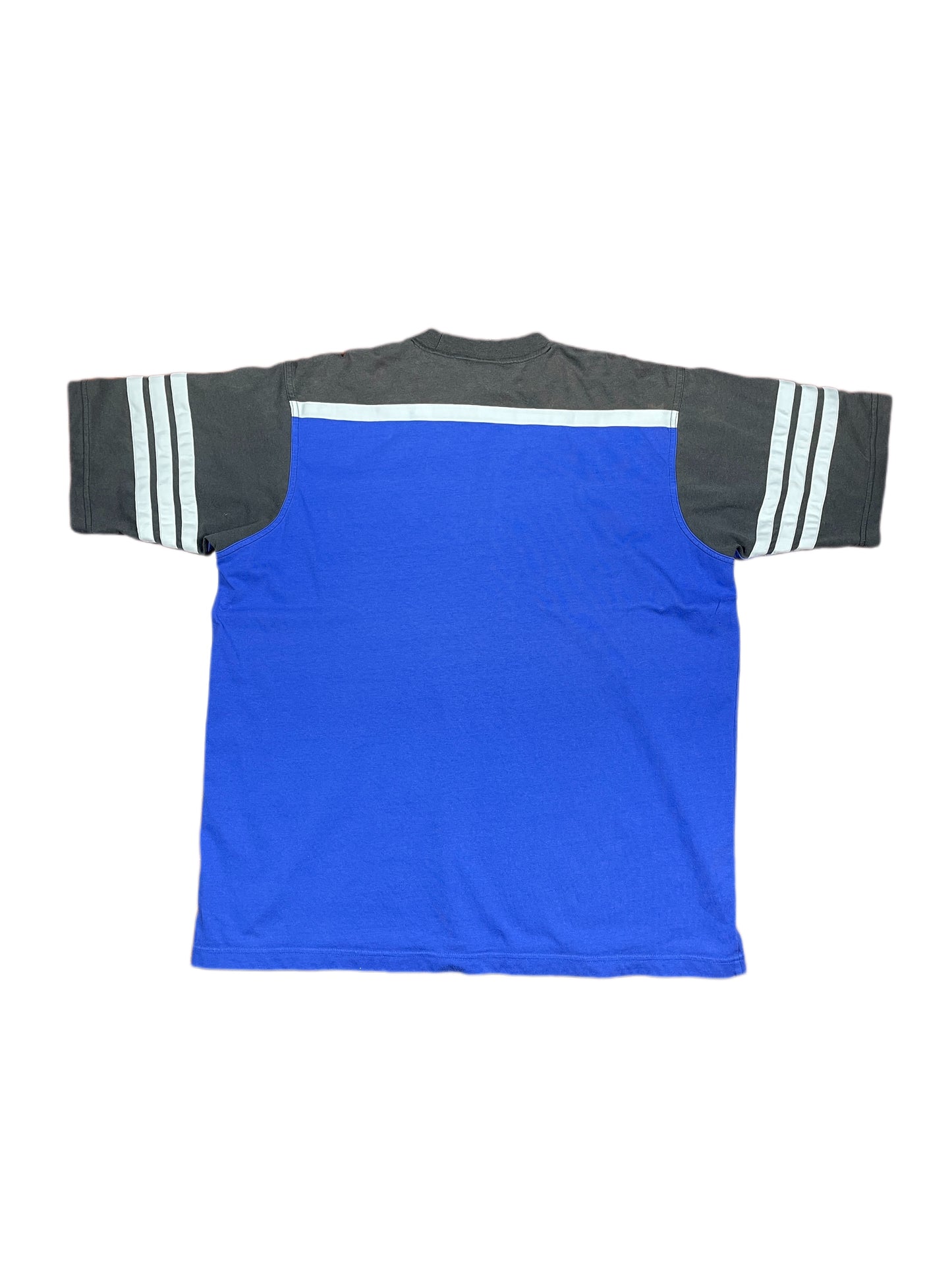Vintage Adidas T-Shirt Blue Black - XXL
