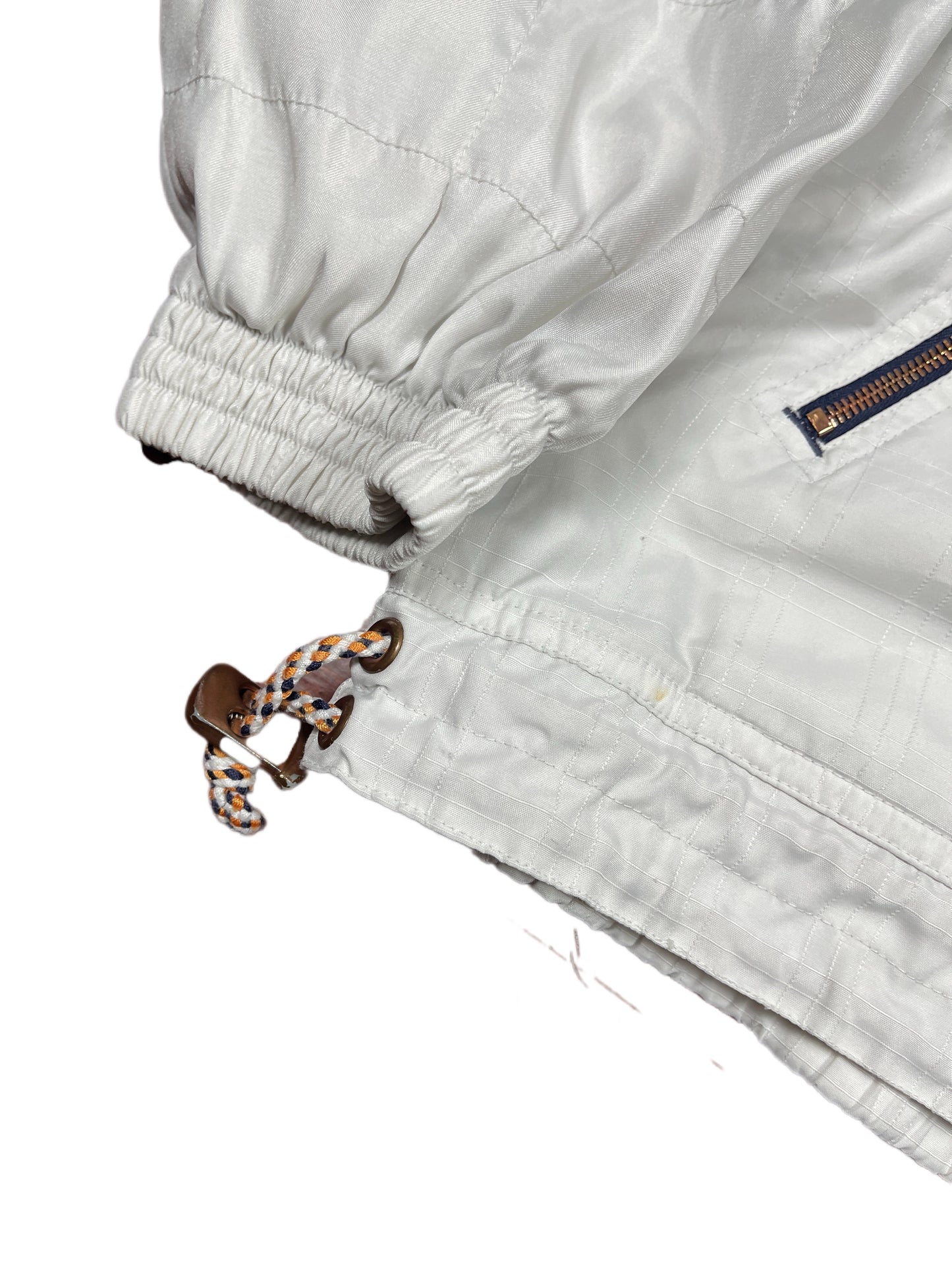 Vintage Adidas 1990s Sport Jacket White Navy - M/L