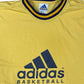 Vintage Adidas Basketball T-Shirt Yellow - L