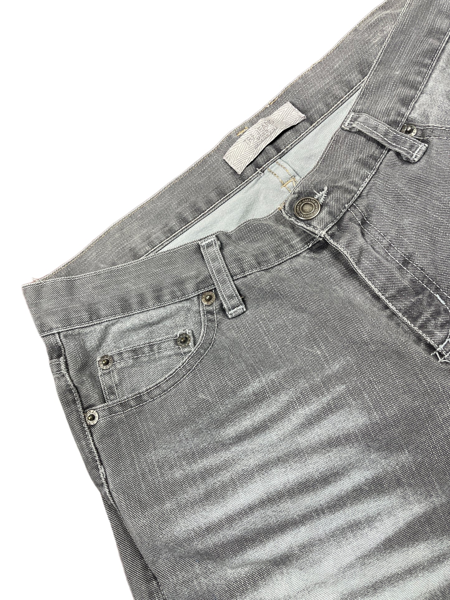 Zara Flared Low Waist Denim Panty Gray S