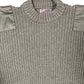 Vintage Army Knitted Army Sweatshirt Khaki - S